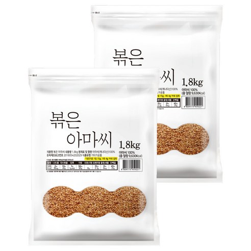 대구농산 볶은 아마씨 봉, 1.8kg, 2개