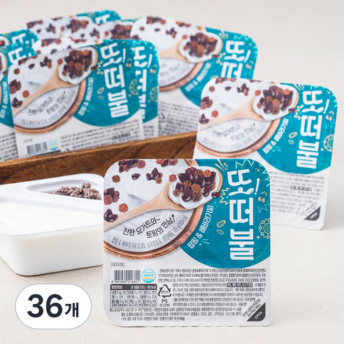 또떠불 팝핑 & 해바라기씨 떠먹는 요거트, 129g, 36개