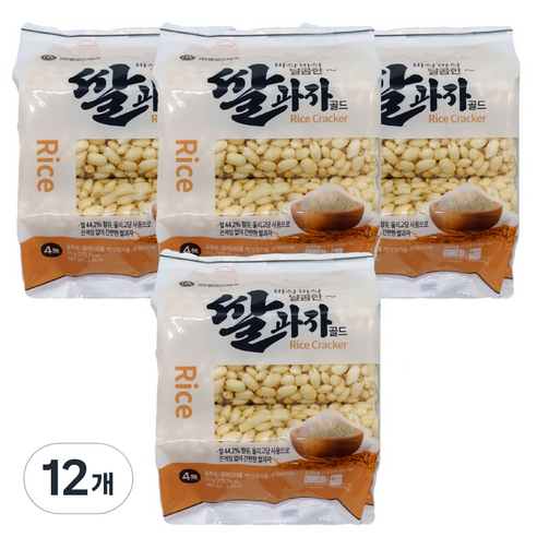 맘모스제과 쌀과자 골드, 70g, 12개