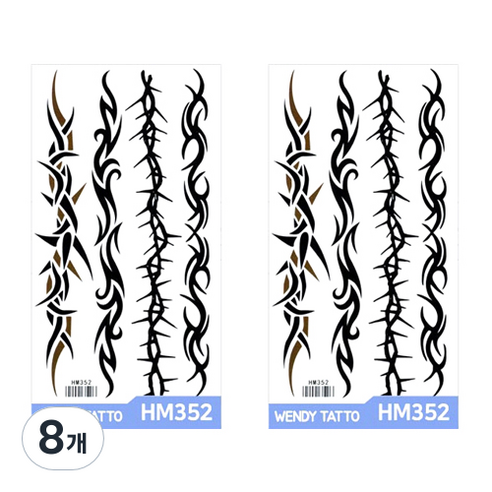 파티복닷컴 중형 타투스티커, 8개, HM352