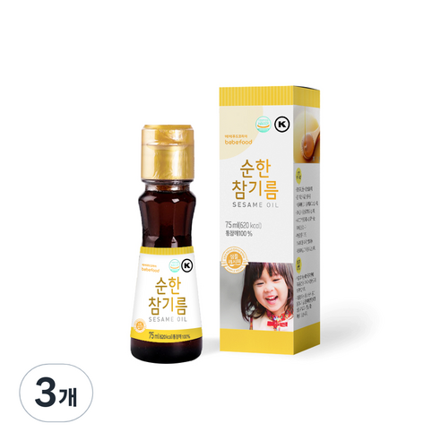 베베푸드 순한 참기름, 통참깨, 3개
