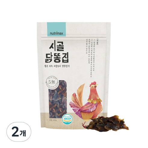 뉴트리맥스 강아지 영양듬뿍 국내산 시골닭똥집 수제간식 300g, 닭똥집, 2개