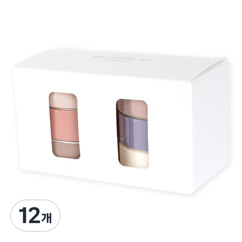 모노라이크 아르떼 마스킹테이프, Cherryblossom + Berry cream, 12개
