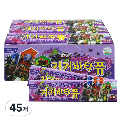 아텍스 헬로카봇 커커 비타쮸 포도맛, 36g, 45개