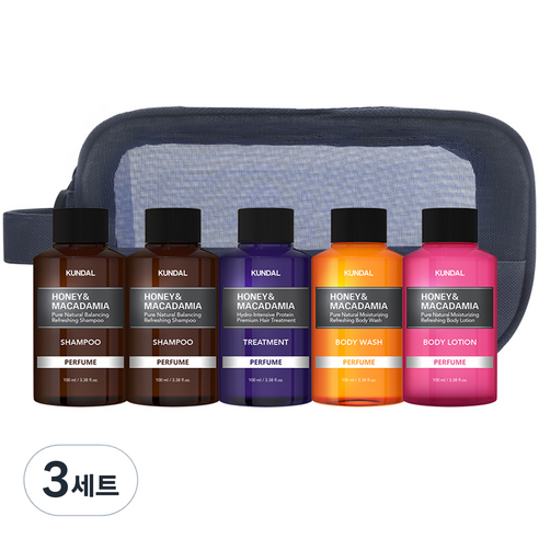 쿤달 트래블 키트 5종 TYPE1 베이비파우더향, 3세트