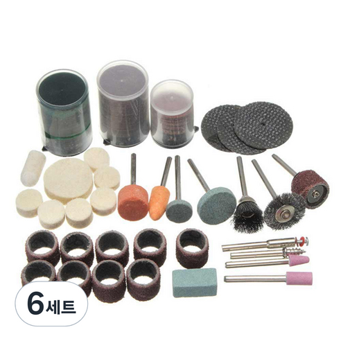 태림상사 드레멜 절단휠 연마휠 샌딩패드 악세사리 105종 세트, 6세트