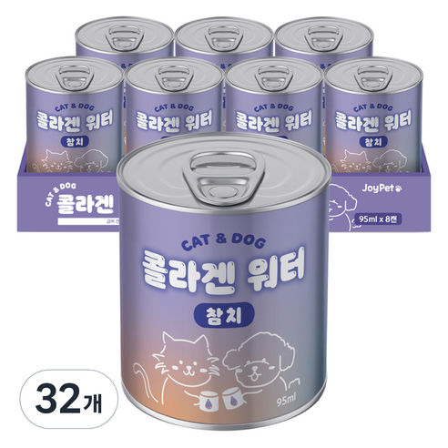 조이펫 반려동물 간식 콜라겐 워터, 참치, 95ml, 32개