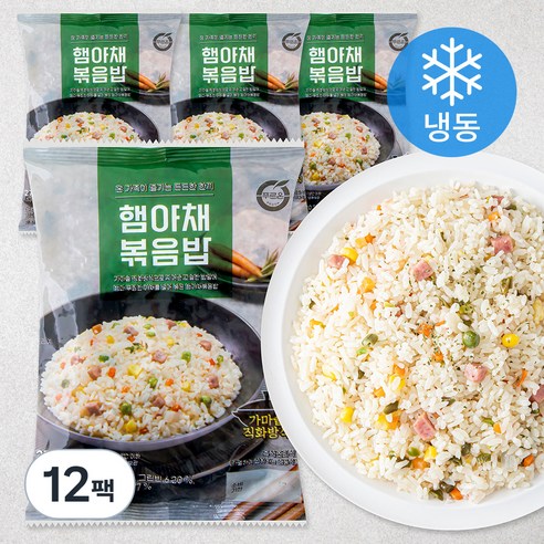 푸르온 햄야채 볶음밥 (냉동), 270g, 12팩