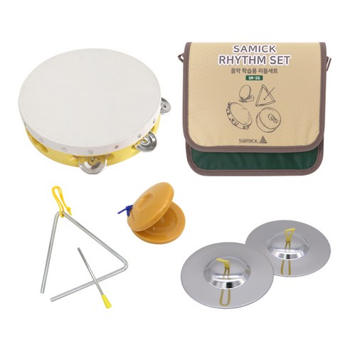 삼익악기 음악 학습용 리듬세트 SR-2/G, BEIGE + GREEN, 1개