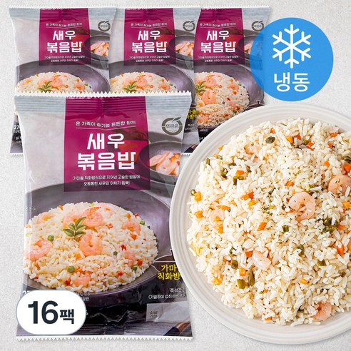 푸르온 새우 볶음밥 (냉동), 270g, 16팩