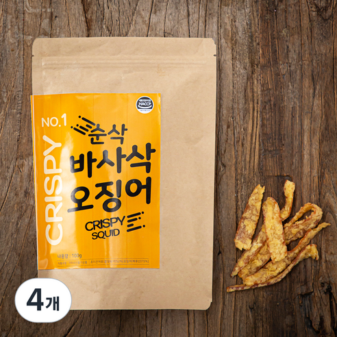 순삭 바사삭 오징어, 100g, 4개