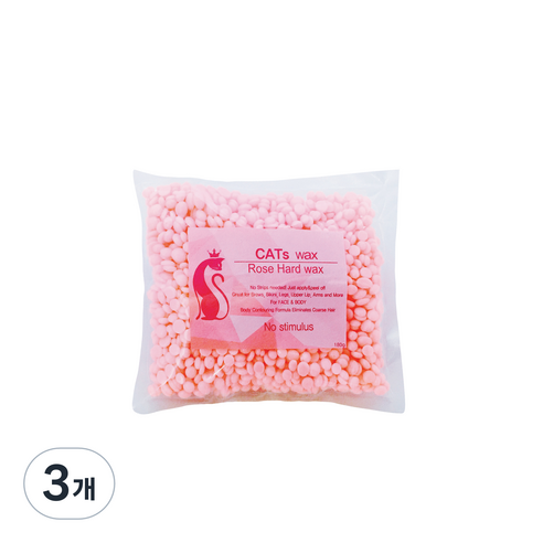 캣츠왁스 로즈 하드왁스 모든부위용, 180g, 3개