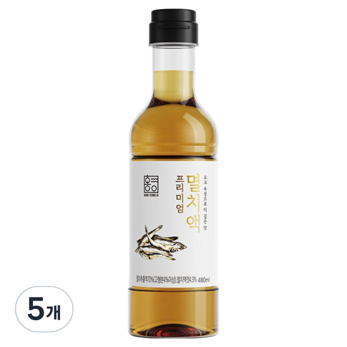홍영의 프리미엄 멸치액, 480ml, 5개