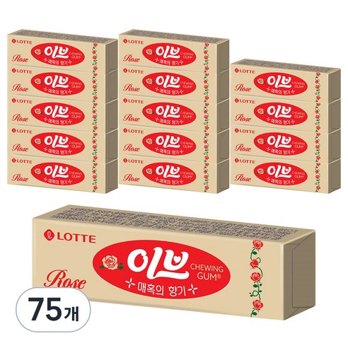 롯데 이브로즈 껌, 26g, 75개