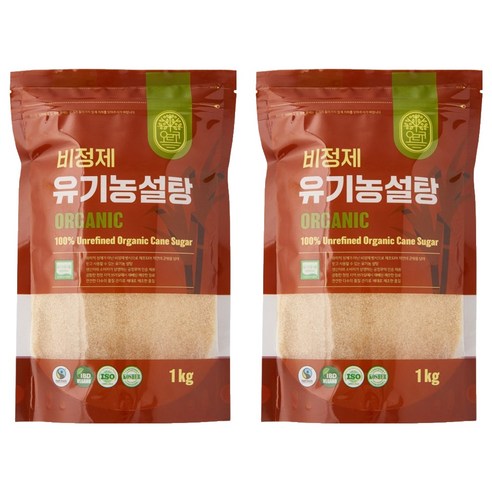 orco 비정제 유기농 설탕, 2개, 1kg