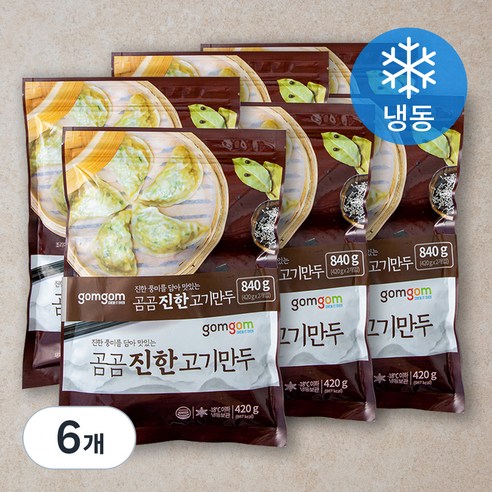 곰곰 진한 고기 만두 (냉동), 420g, 6개입