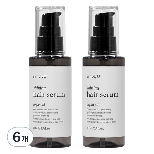 심플리오 샤이닝 헤어세럼, 80ml, 6개