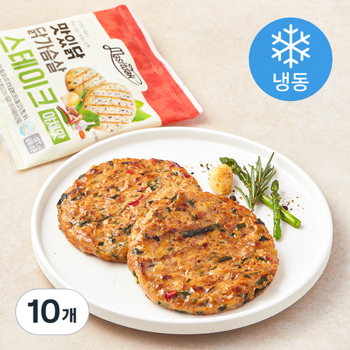 맛있닭 닭가슴살 스테이크 야채맛 (냉동), 100g, 10개, 1개입