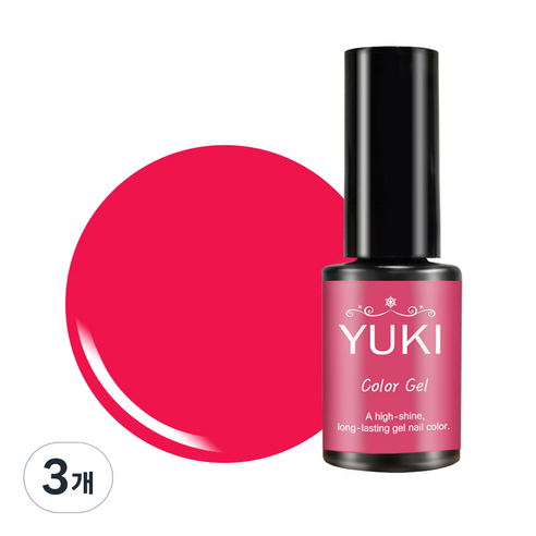 유키 컬러젤, 3호 펑키핑크, 5g, 3개