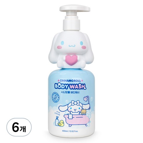 아텍스 유아용 시나모롤 약산성 바디워시 베이비파우더향, 400ml, 6개