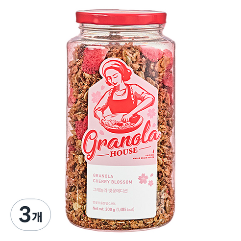 그래놀라하우스 벚꽃에디션 수제 그래놀라, 300g, 3개