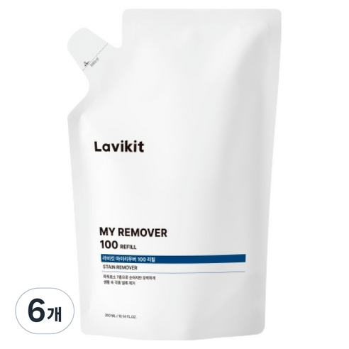 라비킷 마이리무버100 얼룩제거제 리필, 300ml, 6개