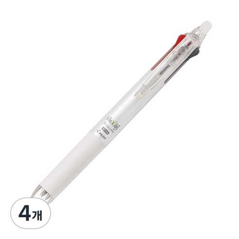 프릭션 슬림 3색 볼펜 0.5mm, 펄화이트, 4개