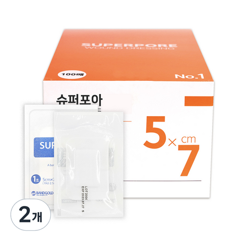 밴드골드 슈퍼포아 상처 드레싱 밴드, 100개입, 2개