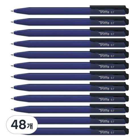 모나미 트리피스 볼펜 0.7mm, 청색, 48개