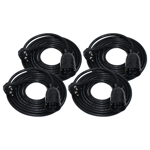 원스탑 고용량 전기 연장선 멀티탭 1구, 3m, 블랙, 4개