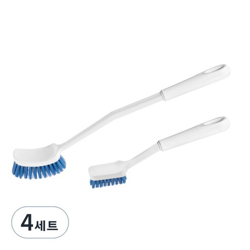크린아이 욕실 사각 청소솔 + 다용도 틈새 청소솔, 연그레이 + 블루, 4세트