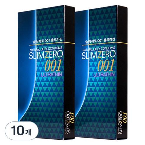 슬림제로 001 울트라씬 일반형 콘돔, 8개입, 10개