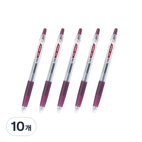 파이롯트 주스 젤잉크펜 0.5mm LJU-10EF, 다크레드, 10개