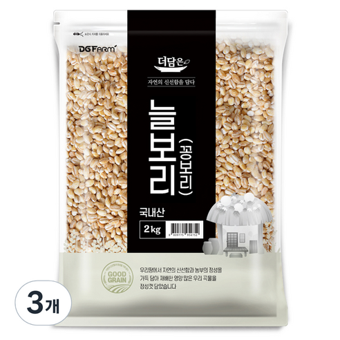 더담은 국산 늘보리 꽁보리, 2kg, 3개