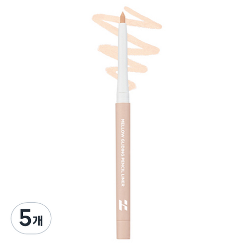 홀리카홀리카 멜로우 글라이딩 펜슬 라이너 0.3g, 07 페탈크렘, 5개