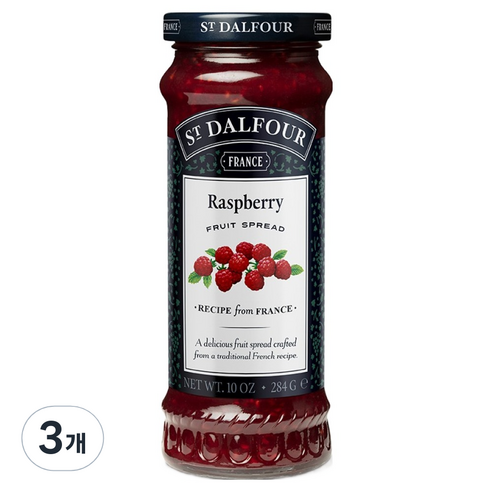 샹달프 라즈베리잼, 284g, 3개