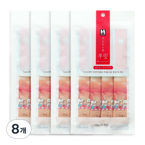 마도로스펫 반려동물 쭈릿 연어살 앤 연어파우더 60g, 8개, 연어