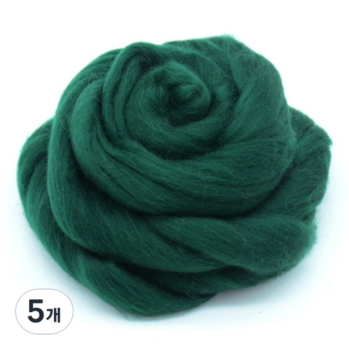위빙 / 마크라메 재료 펠트실 50g, 15 다크그린, 5개