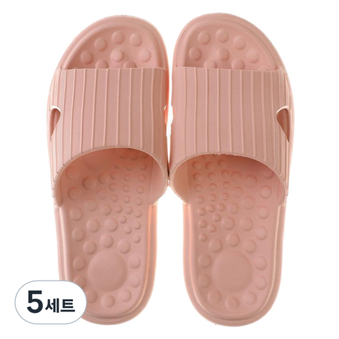 언헤브 부드러운 경량 지압 슬리퍼 240, 03 코랄, 5세트