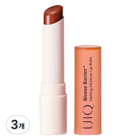 유이크 바이옴 베리어 멜팅 모이스처 립밤, 3개, 3.2g, 코랄 브리즈
