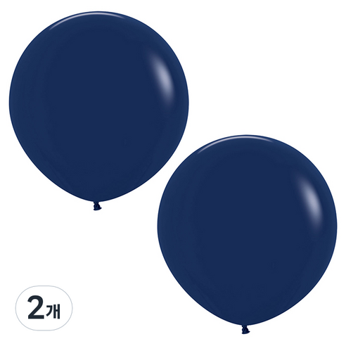 셈퍼텍스 대형풍선 90cm 2p, 네이비블루, 2개