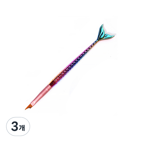 DM 알럽뷰 네일아트 인어브러쉬, 02블루인어, 3개