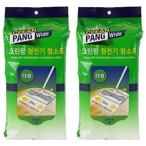 크린팡 대형 정전기 청소포 60매입, 2개