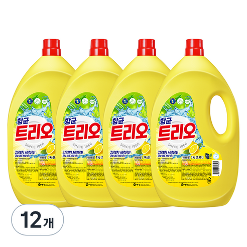 트리오 항균 주방세제, 3kg, 12개