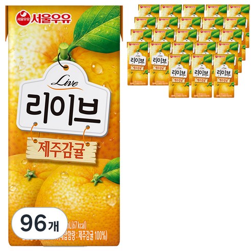 서울우유 리이브 제주감귤 190ml, 120개