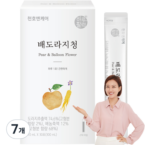 천호엔케어 배도라지청, 10ml, 30개입, 7개, 300ml