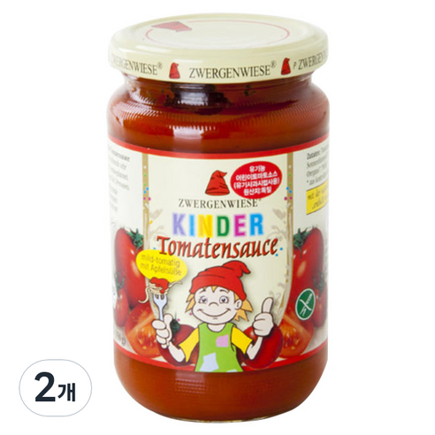 쯔베르겐비제 ZWERGENWIESE 유기농 파스타소스, 340ml, 2개