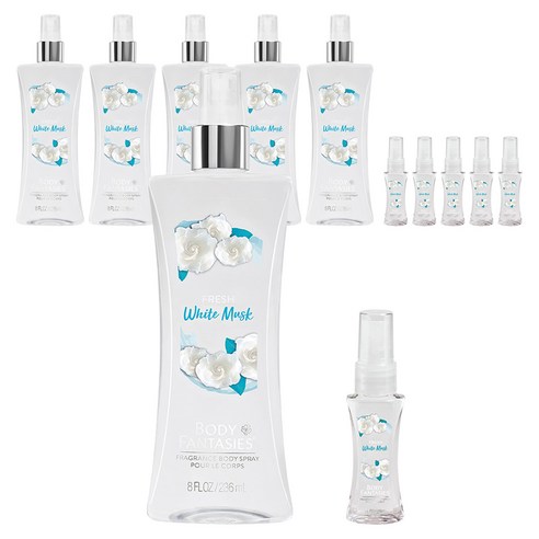 바디판타지 프레시 화이트 머스크 프래그런스 바디 스프레이 236ml + 29ml, 6개