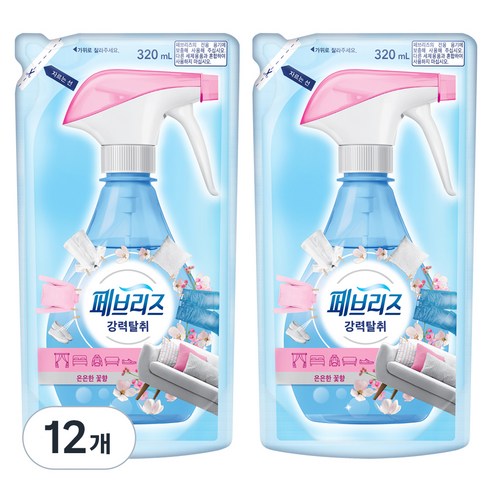 페브리즈 은은한향 섬유탈취제 리필, 320ml, 12개