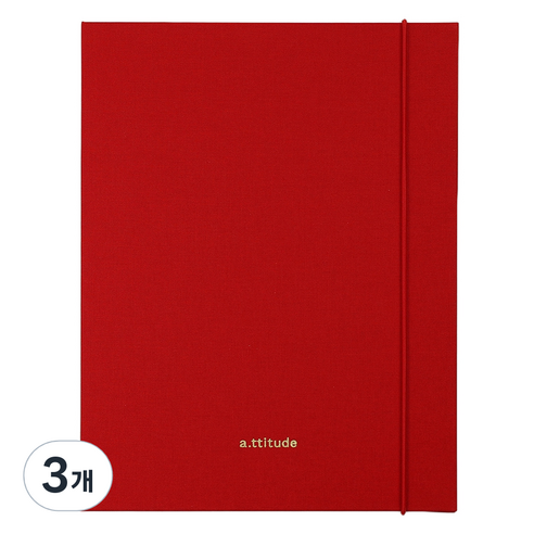 페이퍼리안 애티튜드 A5 6공 바인더, 3개, 비비드 레드